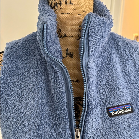 patagonia fleece Los Gatos‎ Vest Women Medium Blue Light Navy Warm Soft Pockets - Picture 5 of 10
